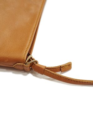 画像3: 【 Y'2 LEATHER（ワイツーレザー） 】　ステアハイドサコッシュ [ Natural Scar Steer ] [ 牛革 ] [ CAMEL ] 【 メール便可 】