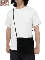 【 Y'2 LEATHER（ワイツーレザー） 】　ホースハイドサコッシュ [ Natural Scar Horse Roughout ] [ 馬革 ] [ BLACK ] 【 メール便可 】