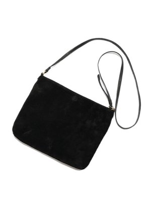 画像2: 【 Y'2 LEATHER（ワイツーレザー） 】　ホースハイドサコッシュ [ Natural Scar Horse Roughout ] [ 馬革 ] [ BLACK ] 【 メール便可 】