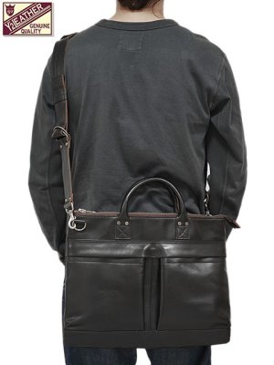 画像1: 【 Y'2 LEATHER（ワイツーレザー） 】 HORSE HIDE HELMET BAG [ VINTAGE HORSE LIGHT ] [ 馬革 ] [ BLACK ]