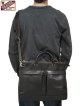 【 Y'2 LEATHER（ワイツーレザー） 】 HORSE HIDE HELMET BAG [ VINTAGE HORSE LIGHT ] [ 馬革 ] [ BLACK ]