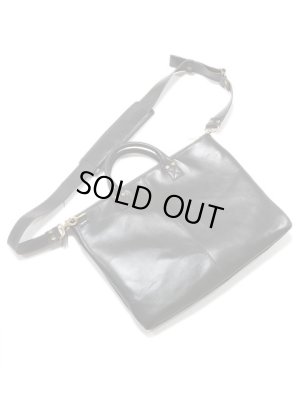 画像4: 【 Y'2 LEATHER（ワイツーレザー） 】 HORSE HIDE HELMET BAG [ VINTAGE HORSE LIGHT ] [ 馬革 ] [ BLACK ]