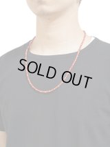 【 Indian Jewelry（インディアン ジュエリー） 】 ナバホビーズ&コーラルネックレス [ Navajo Silver & Coral ] [ 65cm ]