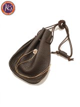 【 KC'S（ケーシーズ） 】　Loosely Pouch　[ AMERICAN BISON（アメリカンバイソン革） ] [ BROWN ] 【 メール便可 】