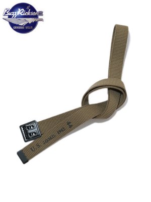 画像1: 【 メール便可 】 【 BUZZ RICKSON'S（バズリクソンズ） 】　トラウザース・ベルト [ BELT, WEB, WAIST, EM M-1937 ] [ Khaki ]
