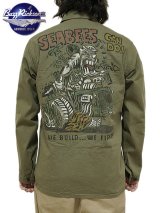 【 BUZZ RICKSON'S（バズリクソンズ） 】　N-3 UTILITY JACKET [  “HAND PAINT SEABEES” ] [ OLIVE ]