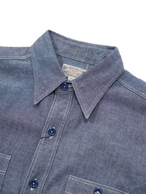 画像3: 【 BUZZ RICKSON'S（バズリクソンズ） 】　BLUE CHAMBRAY WORK SHIRT　[ BLUE ]