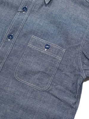 画像4: 【 BUZZ RICKSON'S（バズリクソンズ） 】　BLUE CHAMBRAY WORK SHIRT　[ BLUE ]