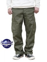 【 BUZZ RICKSON'S（バズリクソンズ） 】 カーゴパンツ [ TROUSERS, MEN'S, COTTON WIND RESISTANT POPLIN, OLIVE GREEN, ARMY SHADE 107 ]