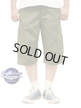 【 BUZZ RICKSON'S（バズリクソンズ） 】 カーゴショーツ [ TROUSERS, MEN'S, COTTON WIND RESISTANT POPLIN, OLIVE GREEN, ARMY SHADE 107 SHORTS ]