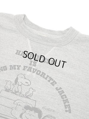 画像3: 【 BUZZ RICKSON'S×PEANUTS（バズリクソンズ×ピーナッツ） 】 スヌーピーセットインクルースウェット SNOOPY SET-IN CREW SWEAT [ MY FAVORITE JACKET ]