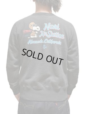 画像8: 【 BUZZ RICKSON'S×PEANUTS（バズリクソンズ×ピーナッツ） 】 スヌーピーセットインクルースウェット SNOOPY SET-IN CREW SWEAT [ NAVAL AIR STATION ]
