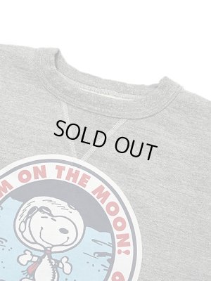 画像3: 【 BUZZ RICKSON'S×PEANUTS（バズリクソンズ×ピーナッツ） 】 スヌーピーセットインクルースウェット SNOOPY SET-IN CREW SWEAT [ I'M ON THE MOON! ]