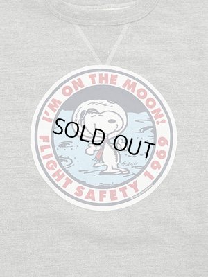 画像4: 【 BUZZ RICKSON'S×PEANUTS（バズリクソンズ×ピーナッツ） 】 スヌーピーセットインクルースウェット SNOOPY SET-IN CREW SWEAT [ I'M ON THE MOON! ]
