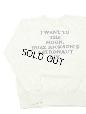 画像2: 【 BUZZ RICKSON'S×PEANUTS（バズリクソンズ×ピーナッツ） 】 スヌーピーセットインクルースウェット SNOOPY SET-IN CREW SWEAT [ I'M ON THE MOON! ]