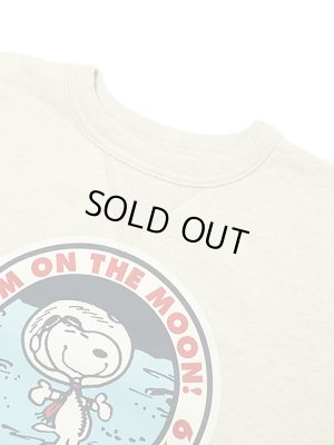 画像3: 【 BUZZ RICKSON'S×PEANUTS（バズリクソンズ×ピーナッツ） 】 スヌーピーセットインクルースウェット SNOOPY SET-IN CREW SWEAT [ I'M ON THE MOON! ]