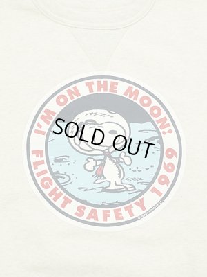 画像4: 【 BUZZ RICKSON'S×PEANUTS（バズリクソンズ×ピーナッツ） 】 スヌーピーセットインクルースウェット SNOOPY SET-IN CREW SWEAT [ I'M ON THE MOON! ]