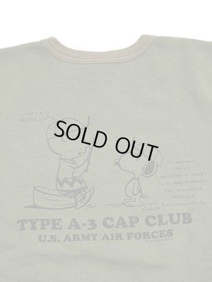 画像6: 【 BUZZ RICKSON'S×PEANUTS（バズリクソンズ×ピーナッツ） 】 スヌーピーセットインクルースウェット SNOOPY SET-IN CREW SWEAT [ TYPE A-3 CAP CLUB ]