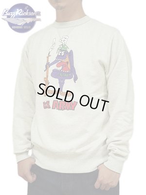 画像1: 【 BUZZ RICKSON'S（バズリクソンズ） 】 セットインクルースウェット SET-IN CREW SWEAT [ U.S. ARMY ] [ OATMEAL ]