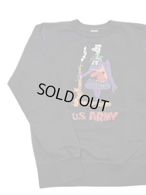 画像3: 【 BUZZ RICKSON'S（バズリクソンズ） 】 セットインクルースウェット SET-IN CREW SWEAT [ U.S. ARMY ] [ BLACK ]