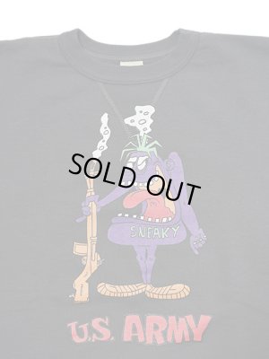 画像6: 【 BUZZ RICKSON'S（バズリクソンズ） 】 セットインクルースウェット SET-IN CREW SWEAT [ U.S. ARMY ] [ BLACK ]