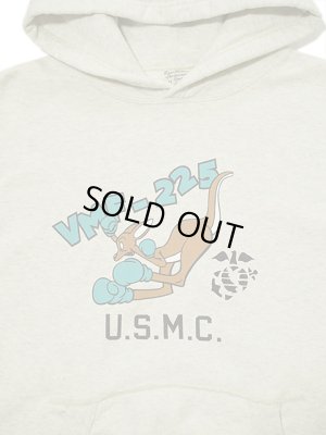 画像4: 【 BUZZ RICKSON'S（バズリクソンズ） 】 プルオーバースウェットパーカ HOODED PULL OVER SWEAT PARKA [ VMF-225 ] [ OATMEAL ]