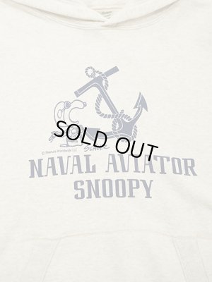 画像4: 【 BUZZ RICKSON'S × PEANUTS（バズリクソンズ × ピーナッツ） 】 スヌーピープルオーバースウェットパーカー [ SNOOPY HOODED PULL OVER SWEAT PARKA ] [ NAVAL AVIATOR ] [ OATMEAL ]
