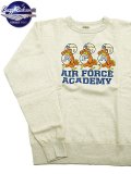 【 BUZZ RICKSON'S（バズリクソンズ） 】 セットインクルースウェット SET-IN CREW SWEAT [ AIR FORCE ACADEMY ] [ OATMEAL ]