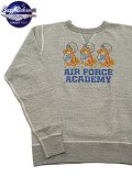 【 BUZZ RICKSON'S（バズリクソンズ） 】 セットインクルースウェット SET-IN CREW SWEAT [ AIR FORCE ACADEMY ] [ H.GRAY ]