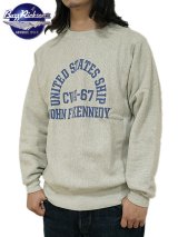 【 BUZZ RICKSON'S（バズリクソンズ） 】 リバースウィーブスウェット REVERSE SWEAT CREW [ CVA-67 J.F. KENNEDY ]