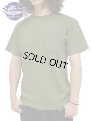 画像8: 【 BUZZ RICKSON'S（バズリクソンズ） 】　ポケットTシャツ [ S/S POCKET T-SHIRT ] [ Olive ] 【 メール便可 】