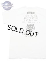 【 BUZZ RICKSON'S（バズリクソンズ） 】　プリントT-シャツ [ S/S T-SHIRT ] [ 637th TANK DESTROYER BATTALION ] [ WHITE ] 【 メール便可 】