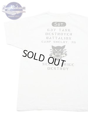 画像1: 【 BUZZ RICKSON'S（バズリクソンズ） 】　プリントT-シャツ [ S/S T-SHIRT ] [ 637th TANK DESTROYER BATTALION ] [ WHITE ] 【 メール便可 】