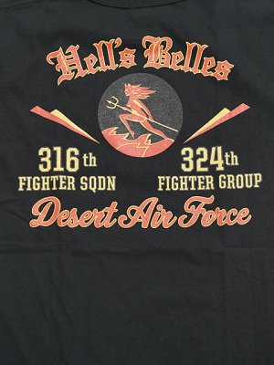 画像7: 【 BUZZ RICKSON'S（バズリクソンズ） 】　プリントT-シャツ [ S/S T-SHIRT ] [ 316th FTR.SQ. Hell's Belles ] [ BLACK ] 【 メール便可 】