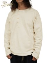 【 PREQUEL（プリクエル） 】 ヘンリースウェットシャツ [ Henley Sweatshirt ] [ Natural ]