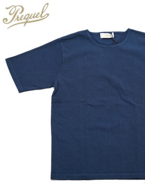 画像1: 【 PREQUEL（プリクエル） 】 スティッフコットンTシャツ [ Stiff Cotton T-shirt ] [ Navy ] 【 メール便可 】