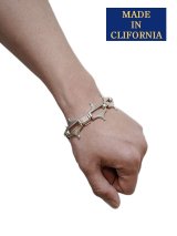 【 MADE IN CLIFORNIA（メイドインカリフォルニア） 】 MEXICAN BRACELET [ Hexagon ] [ SILVER ] [ Made In USA ]