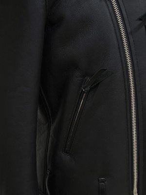 画像9: 【 Y'2 LEATHER（ワイツーレザー） 】　Sheep Mouton D-Poket Double Riders [ Sheep Mouton (羊革) ] [ BLACK ]