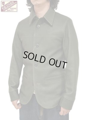 画像1: 【 Y'2 LEATHER（ワイツーレザー） 】　Deer Skin Rounded Hem Car Coat [ Deer Skin (鹿革) ] [ OLIVE ]