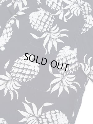 画像4: 【 DUKE KAHANAMOKU（デュークカハナモク） 】　長袖アロハシャツ　[ DUKE'S PINEAPPLE ] [ NAVY ]