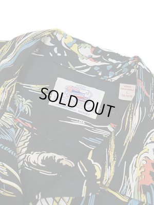 画像8: 【 DUKE KAHANAMOKU（デュークカハナモク） 】　長袖アロハシャツ　[ FISHING BOAT ] [ BLACK ]