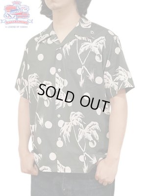 画像1: 【 DUKE KAHANAMOKU（デュークカハナモク） 】　半袖コットンアロハシャツ　[ MOONLIGHT PALMTREE ] [ BLACK ]
