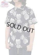 【 DUKE KAHANAMOKU（デュークカハナモク） 】　半袖ハワイアンポロシャツ [ DUKE'S PINEAPPLE ] [ COOLMAX ] [ NAVY ]【 メール便可 】
