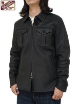 【 Y'2 LEATHER（ワイツーレザー） 】　Deer Skin Shirts Jacket [ Deer Skin (鹿革) ] [ Black ]