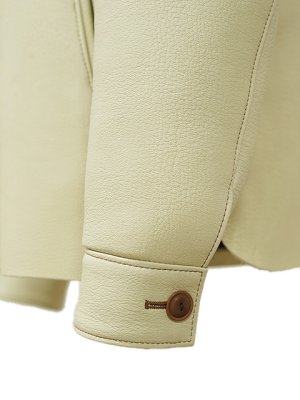画像10: 【 Y'2 LEATHER（ワイツーレザー） 】　Deer Skin Shirts Jacket [ Deer Skin (鹿革) ] [ Cream ]