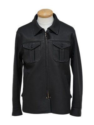 画像3: 【 Y'2 LEATHER（ワイツーレザー） 】　Deer Skin Shirts Jacket [ Deer Skin (鹿革) ] [ Black ]