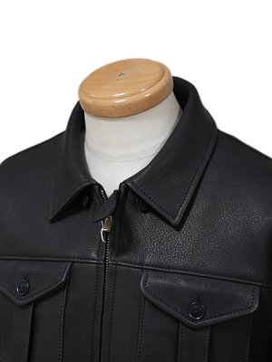 画像5: 【 Y'2 LEATHER（ワイツーレザー） 】　Deer Skin Shirts Jacket [ Deer Skin (鹿革) ] [ Black ]