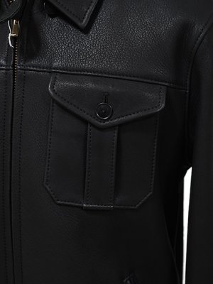 画像6: 【 Y'2 LEATHER（ワイツーレザー） 】　Deer Skin Shirts Jacket [ Deer Skin (鹿革) ] [ Black ]