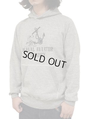 画像9: 【 BUZZ RICKSON'S × PEANUTS（バズリクソンズ × ピーナッツ） 】 スヌーピープルオーバースウェットパーカー [ SNOOPY HOODED PULL OVER SWEAT PARKA ] [ NAVAL AVIATOR ] [H.GRAY ]