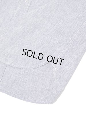 画像6: 【 Pherrow's（フェローズ） 】 七分袖コットンリネンシャンブレーボタンダウンシャツ [ PURPLE ]